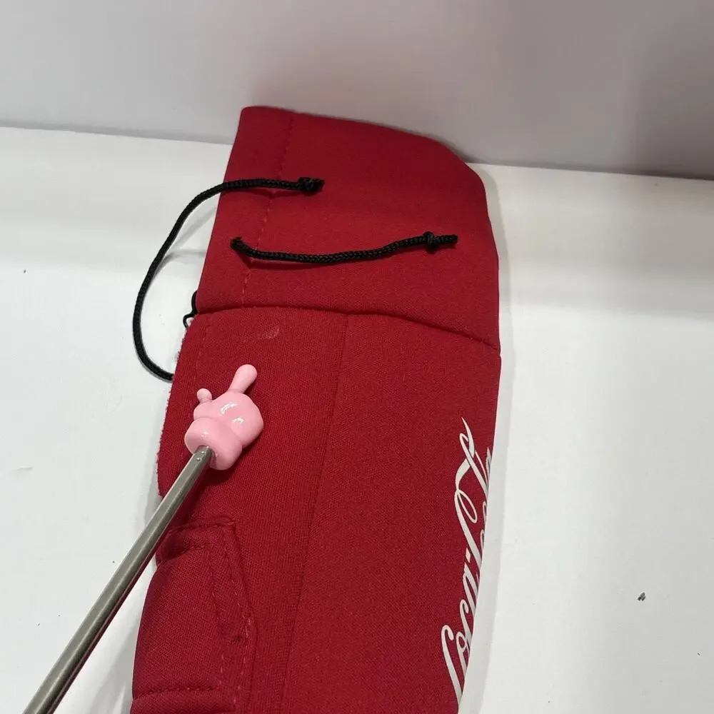 Vintage Coca-Cola Zippered Red Hoodie Bottle Drink Cooler Koozie Soda Promo